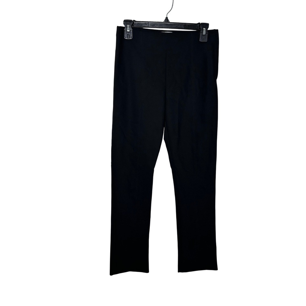 MM.LaFleur Foster Pant Black High Rise Slim Leg Seam Front Trousers Size 6
